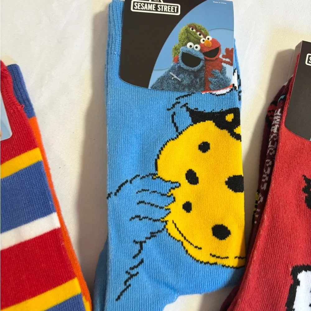 Sesame Street Colorful Character Socks Trio